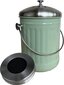 Konteiners bioloģisko atkritumu savākšanai Bioproffa ar aktivētās ogles filtru bioloģisko atkritumu pārstrādei un kompostēšanai, piparmētru zaļš 5 l, tērauda cena un informācija | Komposta kastes un āra konteineri | 220.lv