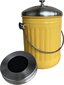 Konteiners bioloģisko atkritumu savākšanai Bioproffa ar aktivētās ogles filtru bioloģisko atkritumu pārstrādei un kompostēšanai, dzeltens 5 l, tērauda cena un informācija | Komposta kastes un āra konteineri | 220.lv
