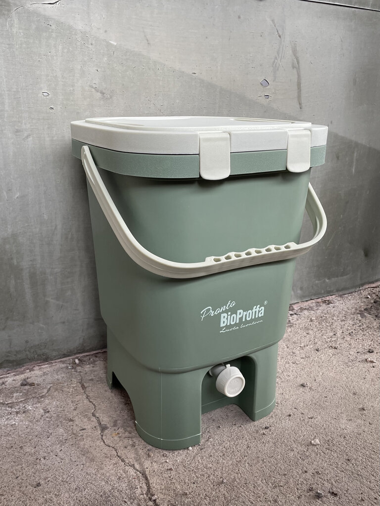 Kompostētājs virtuvei Bokashi, Bioproffa Pronto 15 l, gaiši zaļš, 1 kg, granulas Bokashi cena un informācija | Komposta kastes un āra konteineri | 220.lv