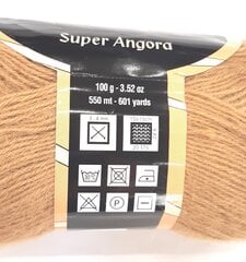 Adīšanas dzija Lanoso Super Angora 100g; krāsa brūna 205 cena un informācija | Adīšana | 220.lv