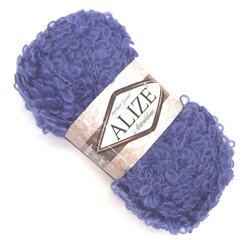 Пряжа для вязания «Ализе Астрахань» 100 г, цвет синий 155 цена и информация | Принадлежности для вязания | 220.lv