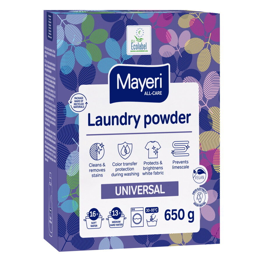 Mayeri All-Care Universal veļaspulveris 650g cena un informācija | Veļas mazgāšanas līdzekļi | 220.lv