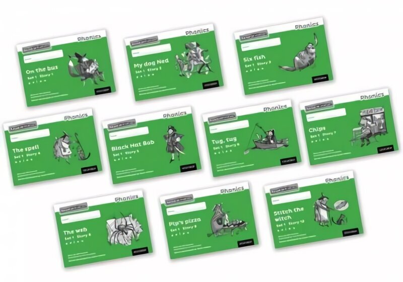 Read Write Inc. Phonics: Black and White Green Set 1 Storybooks Mixed Pack of 10 cena un informācija | Grāmatas pusaudžiem un jauniešiem | 220.lv