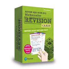 Pearson REVISE AQA GCSE (9-1) Maths Foundation Revision Cards: for home learning, 2022 and 2023 assessments and exams цена и информация | Книги для подростков и молодежи | 220.lv
