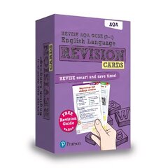 Pearson REVISE AQA GCSE (9-1) English Revision Cards: for home learning, 2022 and 2023 assessments and exams cena un informācija | Grāmatas pusaudžiem un jauniešiem | 220.lv