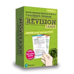 Pearson REVISE Edexcel GCSE (9-1) Combined Science Foundation Revision Cards: for home learning, 2022 and 2023 assessments and exams цена и информация | Книги для подростков и молодежи | 220.lv
