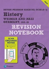 Pearson REVISE Edexcel GCSE (9-1) History Weimar & Nazi Germany Revision   Notebook: for home learning, 2022 and 2023 assessments and exams Student edition цена и информация | Книги для подростков  | 220.lv