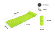 Piepūšamais paklājs Spokey Air Bed, vienvietīgs, 190x60 cm, zaļš cena un informācija | Tūrisma matrači un paklājiņi | 220.lv