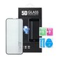 Pilnekrāna 5D rūdīts stikls - iPhone 14 Pro Max, melns cena un informācija | Ekrāna aizsargstikli | 220.lv