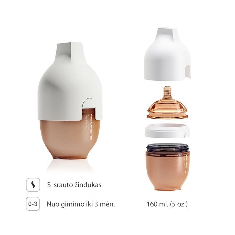 Pudele Ultra Wide Neck, balta, 0 - 3 mēn., 160 ml cena un informācija | Bērnu pudelītes un to aksesuāri | 220.lv