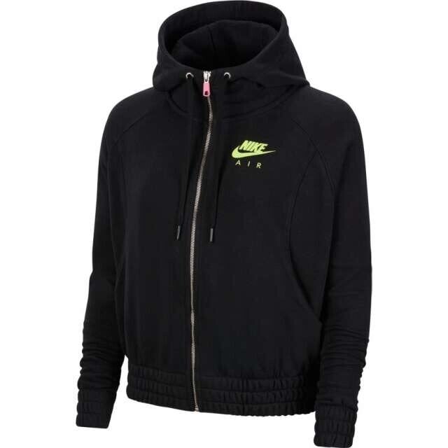 Sporta džemperis sievietēm Nike W NSW Air Hoodie FZ BB FLC, krāsa melna cena un informācija | Sporta apģērbs sievietēm | 220.lv