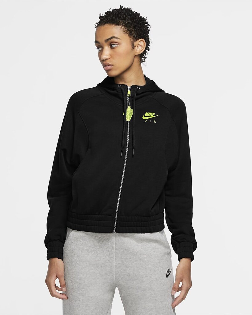 Sporta džemperis sievietēm Nike W NSW Air Hoodie FZ BB FLC, krāsa melna cena un informācija | Sporta apģērbs sievietēm | 220.lv