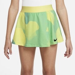 Tenisa svārki meitenēm Nike Court Girls Dri Fit Victory Flouncy Skirt, zaļi/dzelteni цена и информация | Юбки для девочек | 220.lv