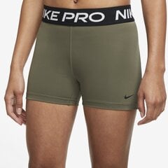 Женские тренировочные брюки Nike Womens Pro 365 Short 3IN, темно-зеленые цена и информация | Спортивная одежда для женщин | 220.lv