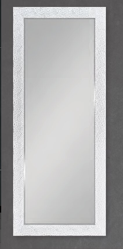 Spogulis Amy 50 x 150 cm balts/hromēts cena un informācija | Spoguļi | 220.lv