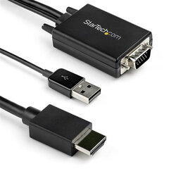 Адаптер HDMI—VGA Startech VGA2HDMM2M           (2 m) Чёрный цена и информация | Кабели и провода | 220.lv