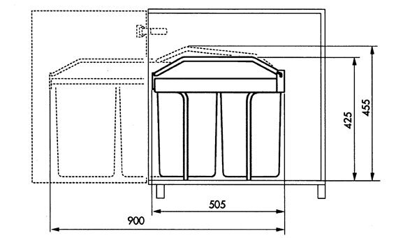 Hailo miskaste "Multi-Box 2x15" cena un informācija | Miskastes | 220.lv