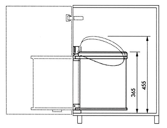 Iebūvējams miskastes spainis "Compact Box 15", 15L цена и информация | Miskastes | 220.lv