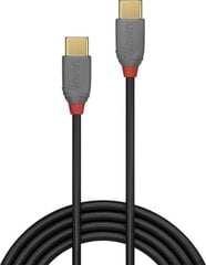 CABLE USB2 TYPE C 2M/ANTHRA 36872 LINDY cena un informācija | Savienotājkabeļi | 220.lv