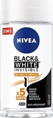 Rullīša dezodorants Nivea Black & White Invisible Ultimate Impact 5in1, 50 ml цена и информация | Дезодоранты | 220.lv