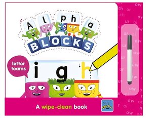 Alphablocks Letter Teams: A Wipe-Clean Book cena un informācija | Grāmatas mazuļiem | 220.lv