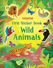 First Sticker Book Wild Animals cena un informācija | Grāmatas mazuļiem | 220.lv