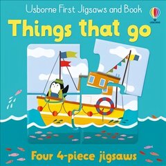 Usborne First Jigsaws And Book: Things that go cena un informācija | Grāmatas mazuļiem | 220.lv