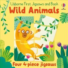 Usborne First Jigsaws And Book: Wild Animals cena un informācija | Grāmatas mazuļiem | 220.lv