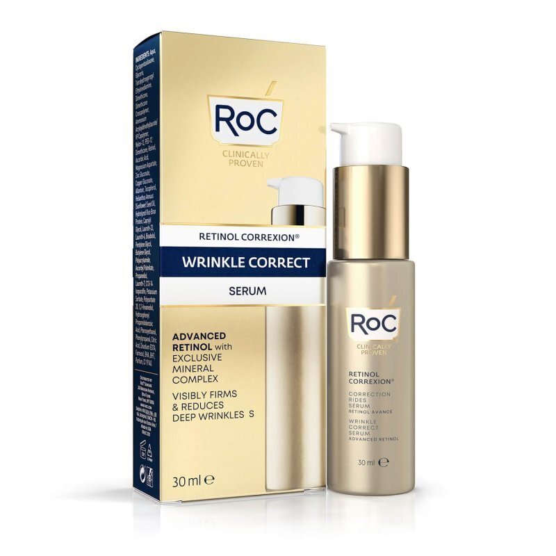 Koriģējošs sejas serums RoC Retinol Correxion Wrinkle, 30 ml cena un informācija | Serumi sejai, eļļas | 220.lv