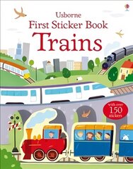 First Sticker Book Trains цена и информация | Книги для малышей | 220.lv