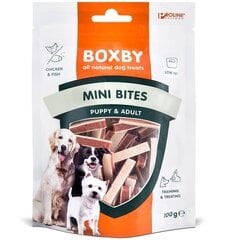 Boxby Mini Bites gardums suņiem ar vistas gaļu un zivīm, 100 g цена и информация | Лакомства для собак | 220.lv