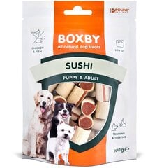 Boxby Sushi gardums suņiem ar vistas gaļu un zivīm, 100 g cena un informācija | Gardumi suņiem | 220.lv