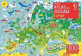 Usborne Atlas and Jigsaw Europe UK 2018 цена и информация | Книги для малышей | 220.lv