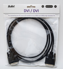 Bullet, DVI/DVI 19-pin, 2 m цена и информация | Кабели и провода | 220.lv