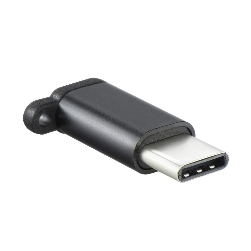 Adapteris lādētājam Micro USB uz USB Type C [PA30] melns cena un informācija | Lādētāji un adapteri | 220.lv