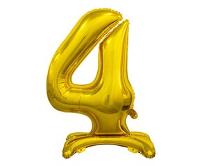 Folijas balona numurs "4", 74 cm, zelts (BC-ASZ4) 9564 cena un informācija | Baloni | 220.lv