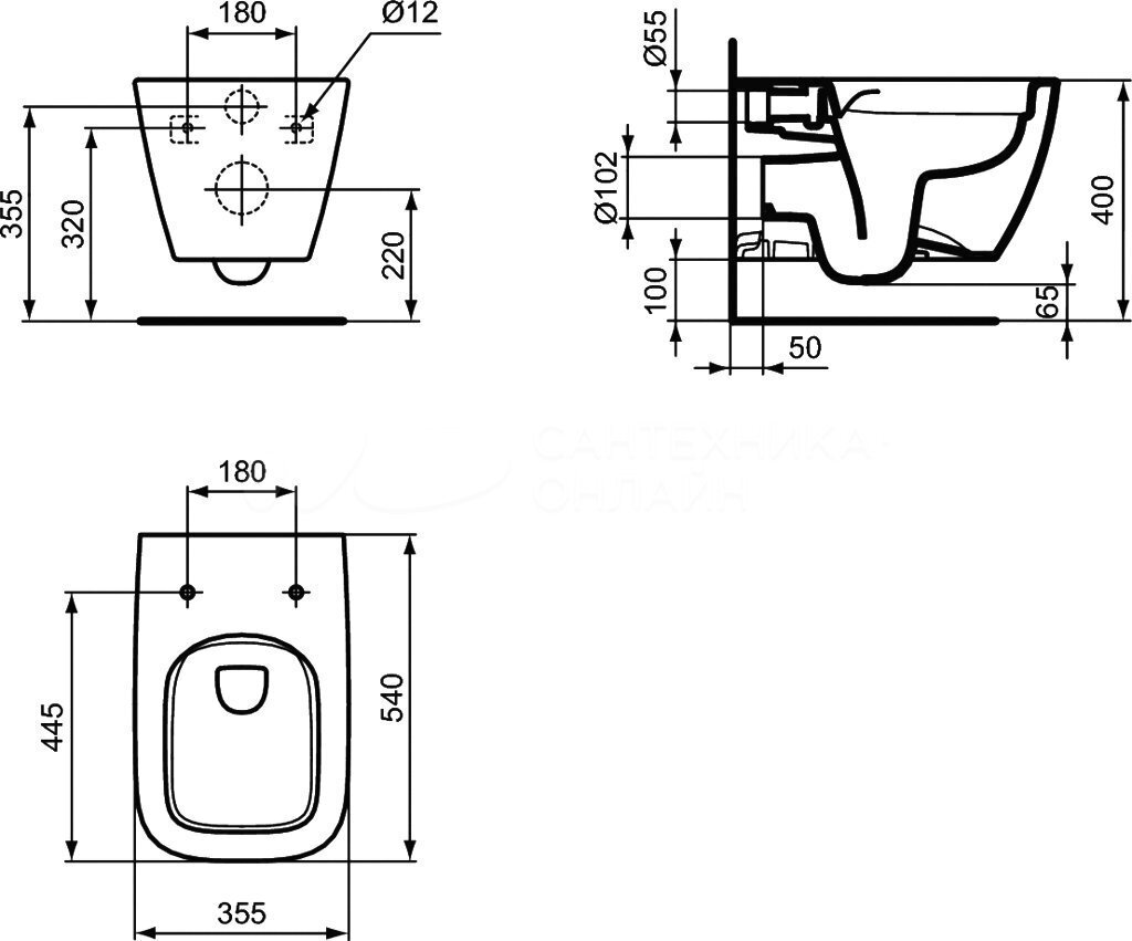 Sienas WC pods I.LIFE B IdealStandard Rimless цена и информация | Tualetes podi | 220.lv