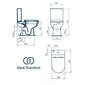 WC pods EXACTO IdealStandard, bez apmales, ūdens padeve no apakšas, 4/2.5l ar Soft Close vāku cena un informācija | Tualetes podi | 220.lv