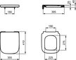 Poda vāks I.LFE S IdealStandard Soft Close cena un informācija | Piederumi tualetes podiem un bidē | 220.lv