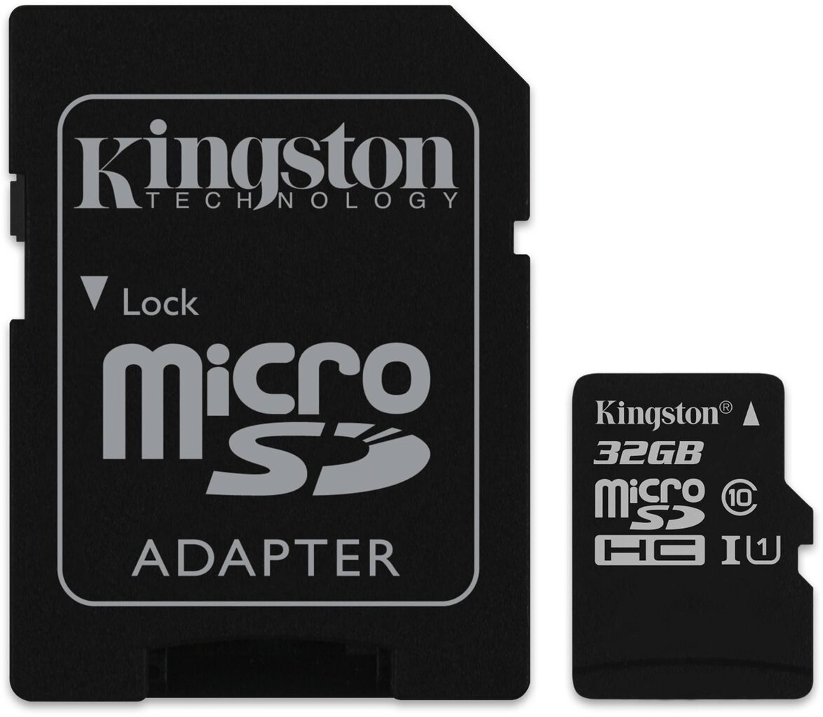 Kingston MicroSDHC 32GB G2 Class10 UHS-I + SD adapteris cena un informācija | Atmiņas kartes mobilajiem telefoniem | 220.lv