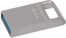 Zibatmiņa Kingston Data Traveler Micro 3.1 64GB, USB 3.1 cena un informācija | USB Atmiņas kartes | 220.lv