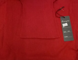 Džemperis ar augstu apkakli, sarkans cena un informācija | Sieviešu džemperi | 220.lv