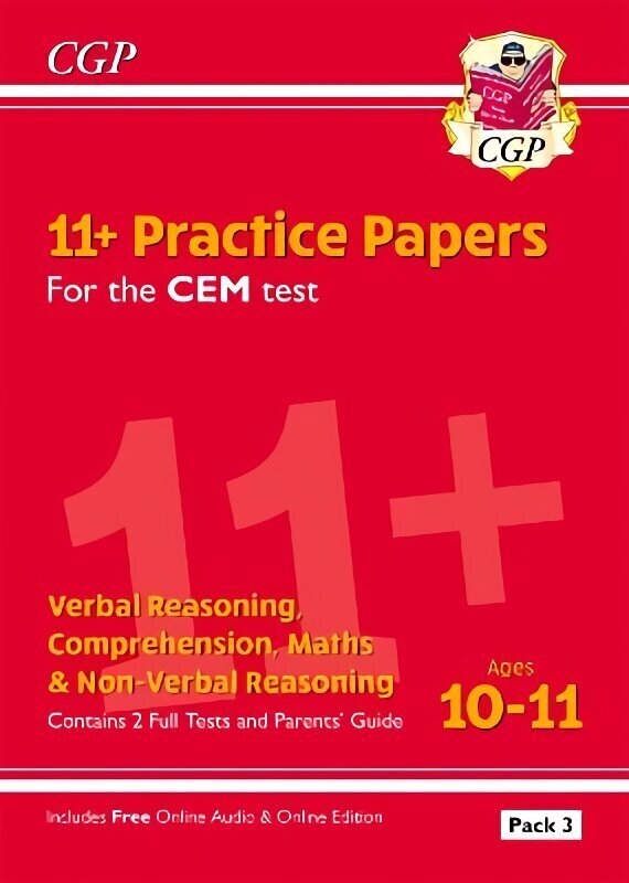 11plus CEM Practice Papers: Ages 10-11 - Pack 3 (with Parents' Guide & Online Edition) цена и информация | Izglītojošas grāmatas | 220.lv