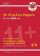 11plus CEM Practice Papers - Ages 8-9 (with Parents' Guide & Online Edition) цена и информация | Развивающие книги | 220.lv