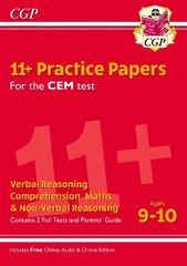 11plus CEM Practice Papers - Ages 9-10 (with Parents' Guide & Online Edition) cena un informācija | Izglītojošas grāmatas | 220.lv