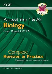 A-Level Biology: OCR A Year 1 & AS Complete Revision & Practice with Online   Edition цена и информация | Развивающие книги | 220.lv