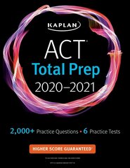 ACT Total Prep 2020-2021: 6 Practice Tests plus Proven Strategies plus Online plus Video cena un informācija | Sociālo zinātņu grāmatas | 220.lv