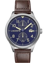 Lacoste 2011040 Continental vīriešu 44mm 5ATM cena un informācija | Vīriešu pulksteņi | 220.lv