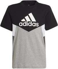 Футболка детская Adidas B Cb T Ess HA4025 HA4025/128, черная/серая цена и информация | Рубашки для мальчиков | 220.lv