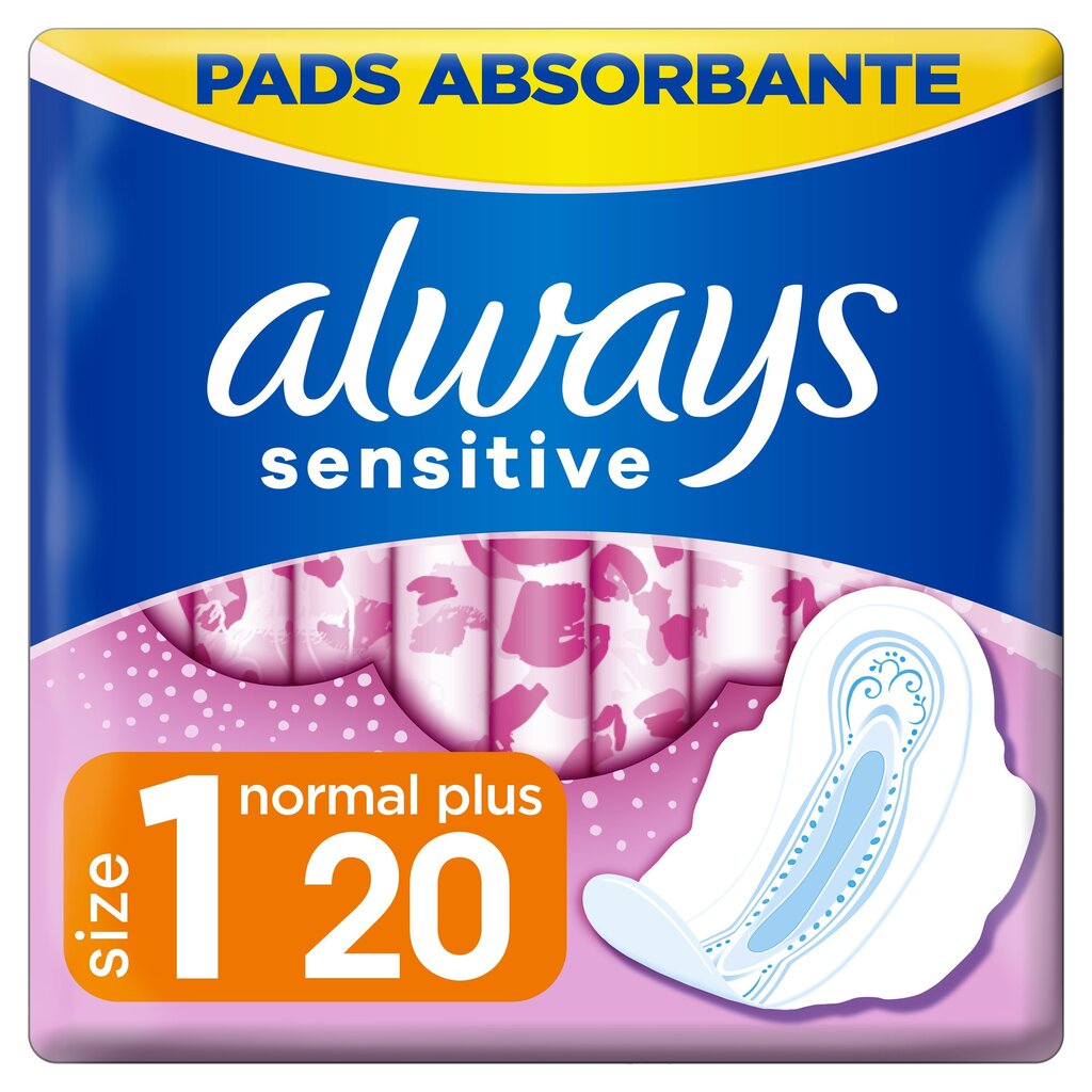 Higiēniskās paketes Always Sensitive Ultra Normal Plus 20 ​gab. cena un informācija | Tamponi, higiēniskās paketes, ieliktnīši | 220.lv